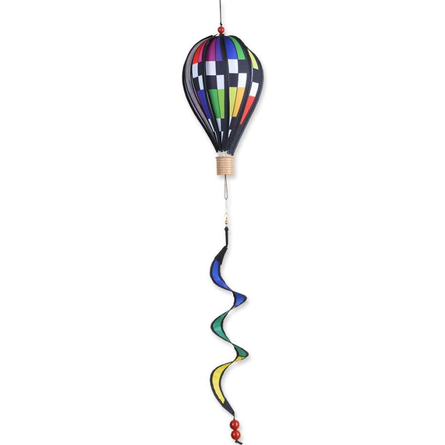 12" Checkered Rainbow Hanging Hot Air Balloon-Hot Air Balloon-Fly Me Flag