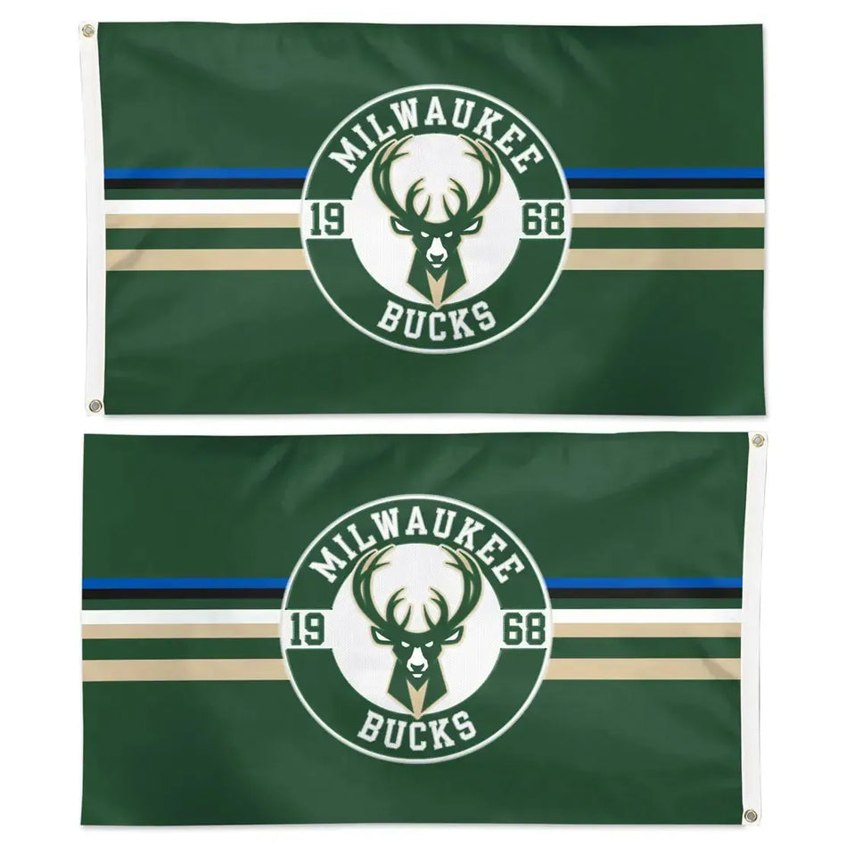 3' x 5' Applique Flag - Milwaukee Bucks-Flag