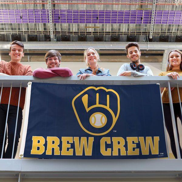Show your team pride when you fly the Milwaukee Brewers Brew Crew 3' x 5' deluxe flag!