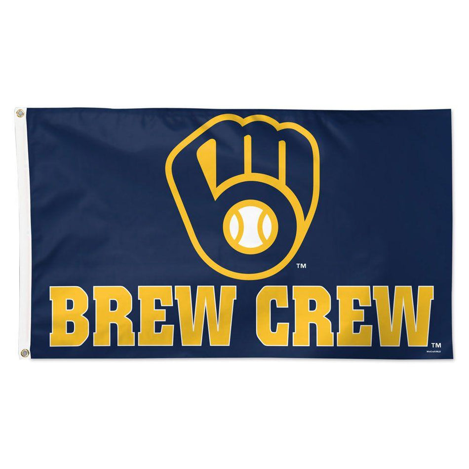 Show your team pride when you fly the Milwaukee Brewers Brew Crew 3' x 5' deluxe flag!