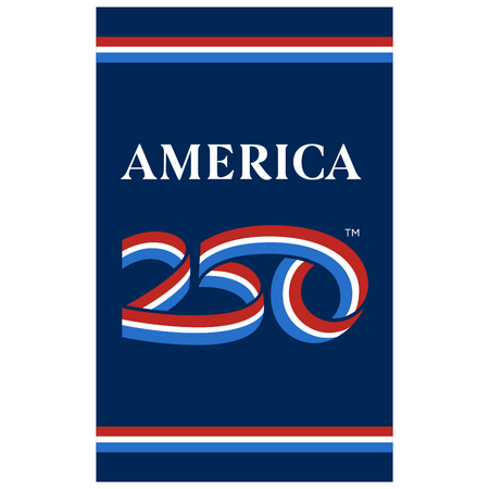 Anniversary garden flag with official  'AMERICA 250' design