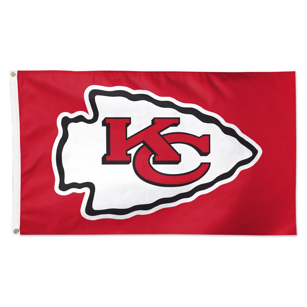 Deluxe 3' x 5' Flag - Kansas City Chiefs Logo Red Flag-Flag-Fly Me Flag