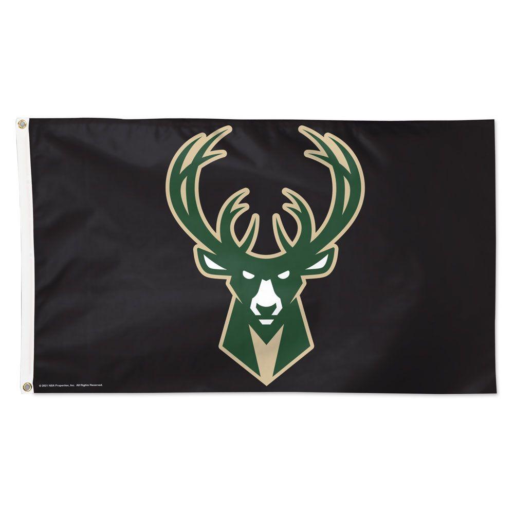 Show your team pride when you fly this Milwaukee Bucks Black 3' x 5' Deluxe Flag!