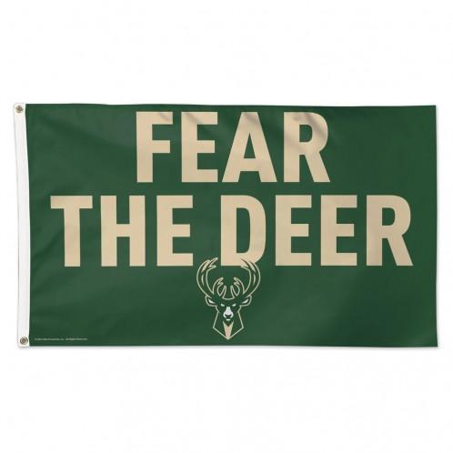 Milwaukee Bucks Fear the Deer Outdoor Large Grommet Flag