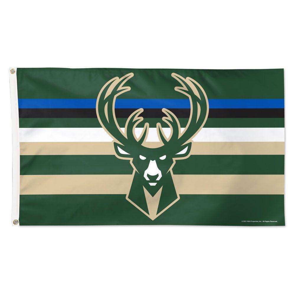 Show your team pride when you fly this Milwaukee Bucks H Stripe 3' x 5' Deluxe Flag!