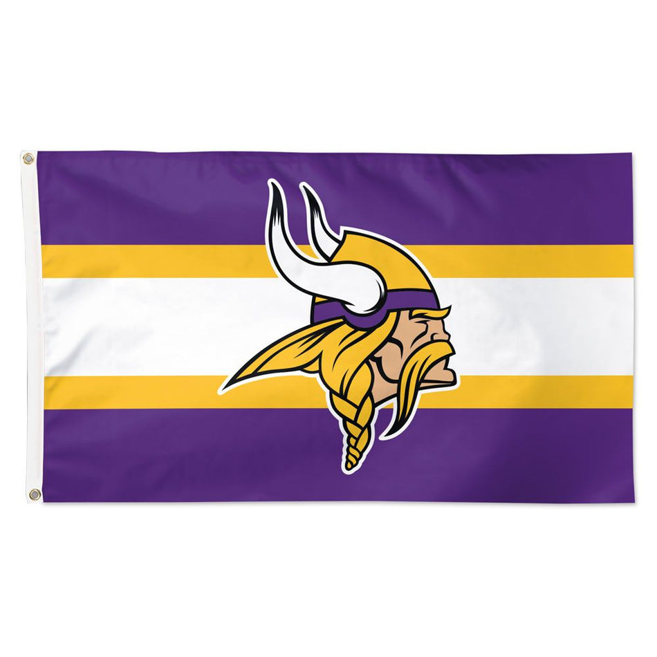 Deluxe 3' x 5' Flag - Minnesota Vikings Horizontal Stripes