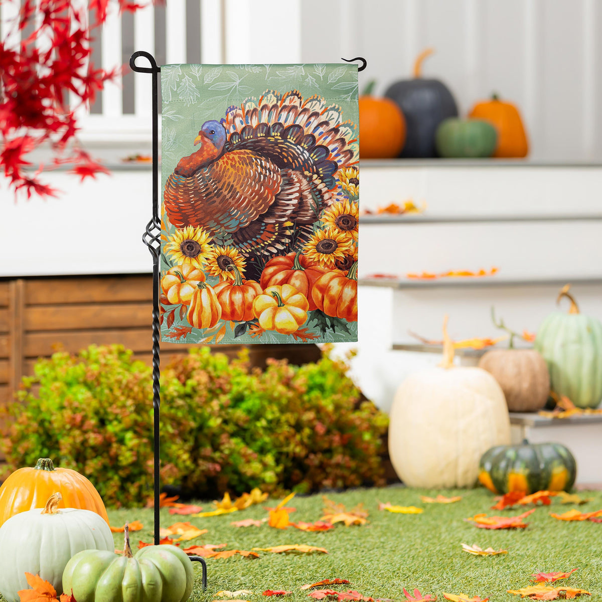 Grateful Gatherings Turkey Garden Flag-Garden Flag