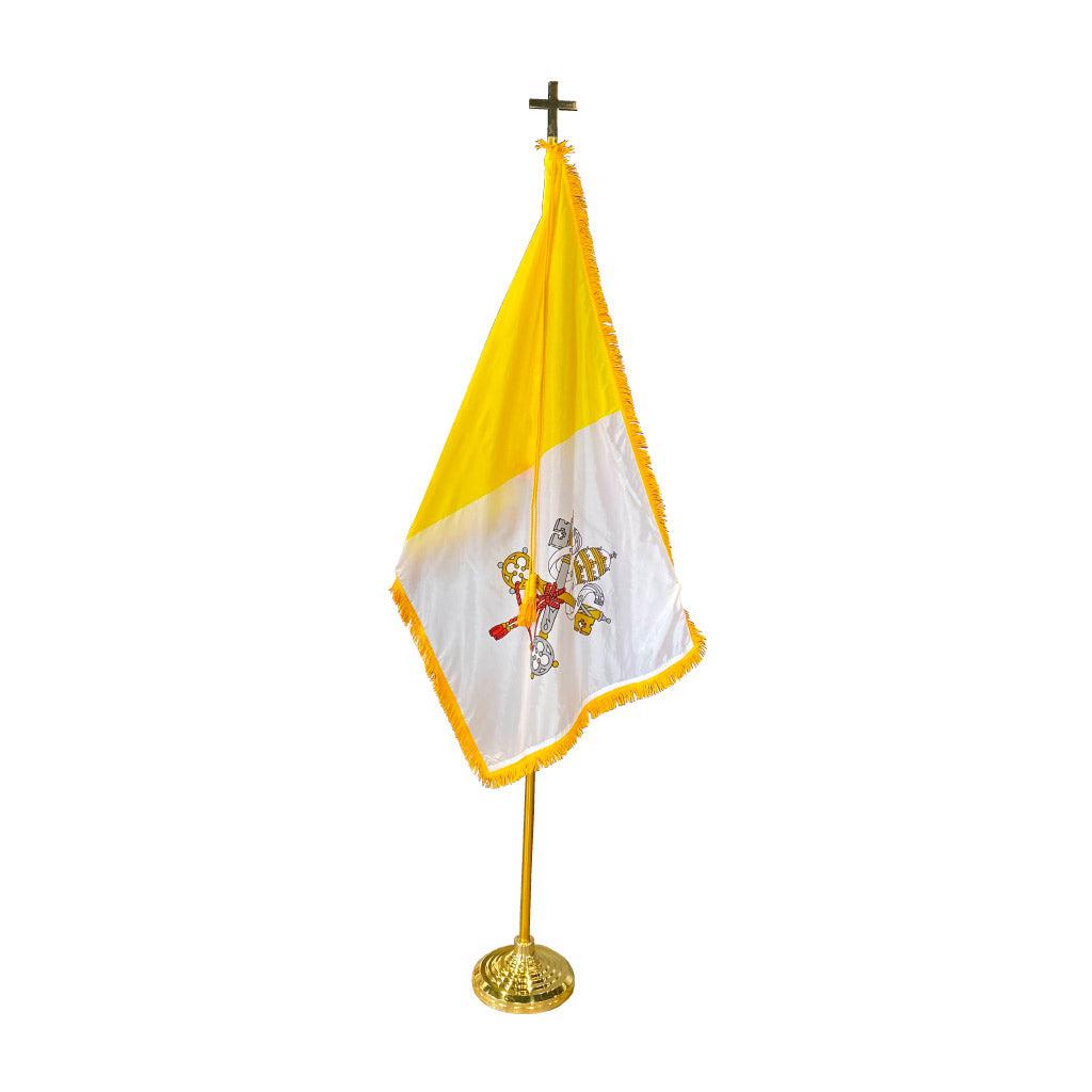 Indoor Catholic / Papal Flag Presentation Set-Flagpole-Fly Me Flag