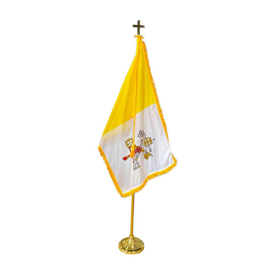 Indoor Catholic / Papal Flag Presentation Set-Flagpole-Fly Me Flag