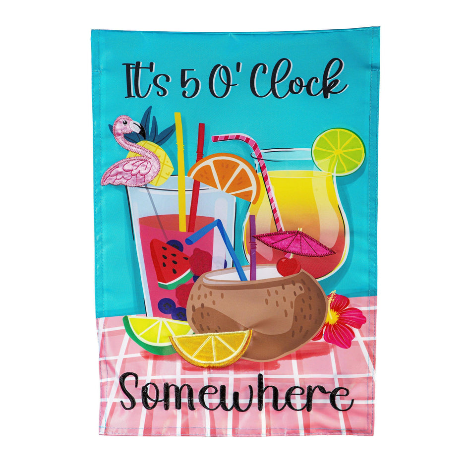 It's 5 O'Clock Somewhere Garden Flag
