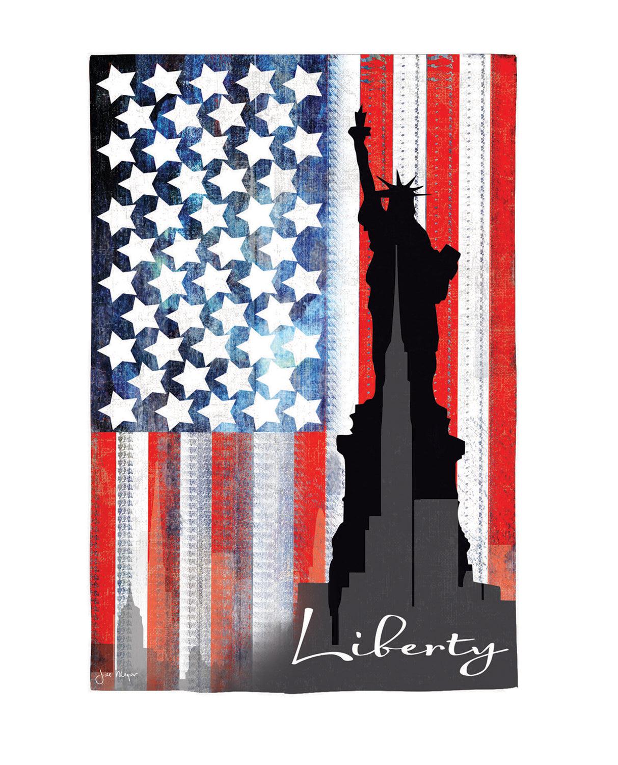 Liberty Statue Garden Flag Patriotic Banners Fly Me Flag