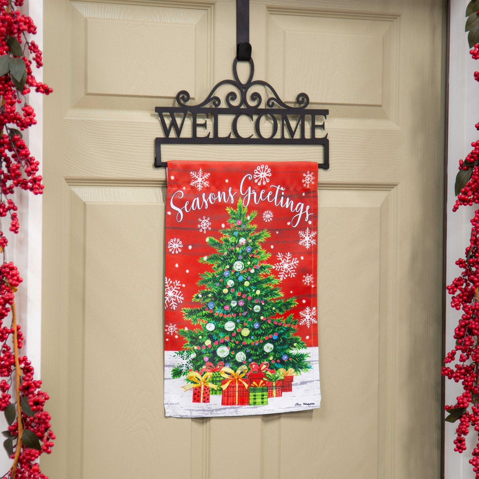 Seasons Greeting Trees Garden Flag-Garden Flag-Fly Me Flag