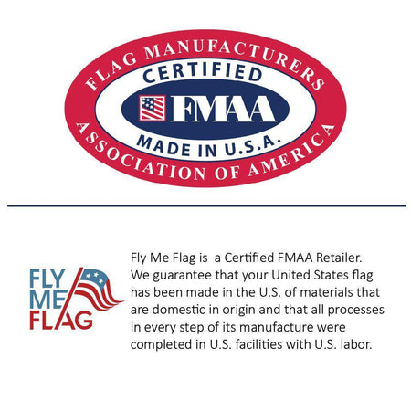 Fly Me Flag certifies that our U.S. flags are 100% Made in the U.S.A.