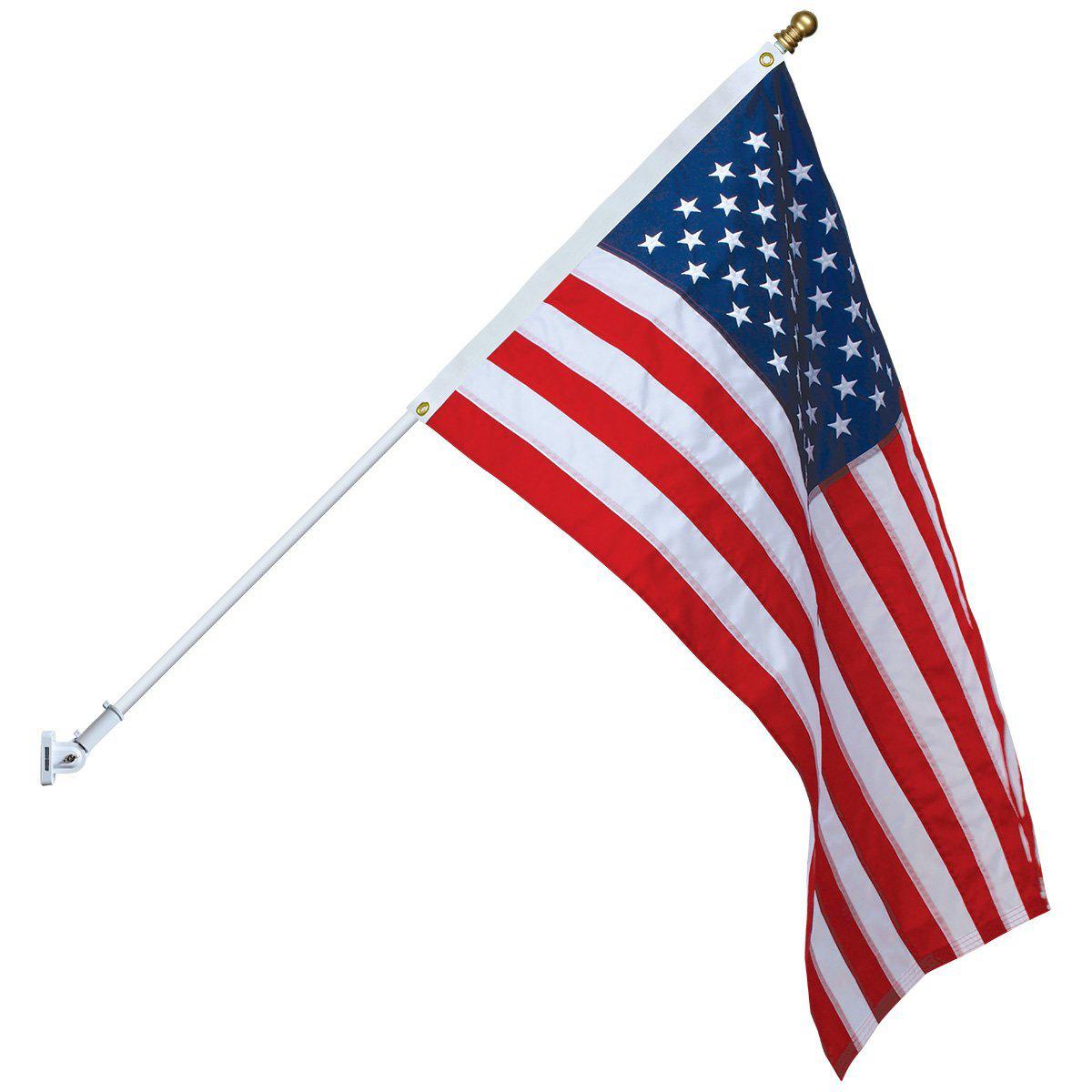 Wall-Mount American Flag Set | Flag, Pole & Bracket | Fly Me Flag