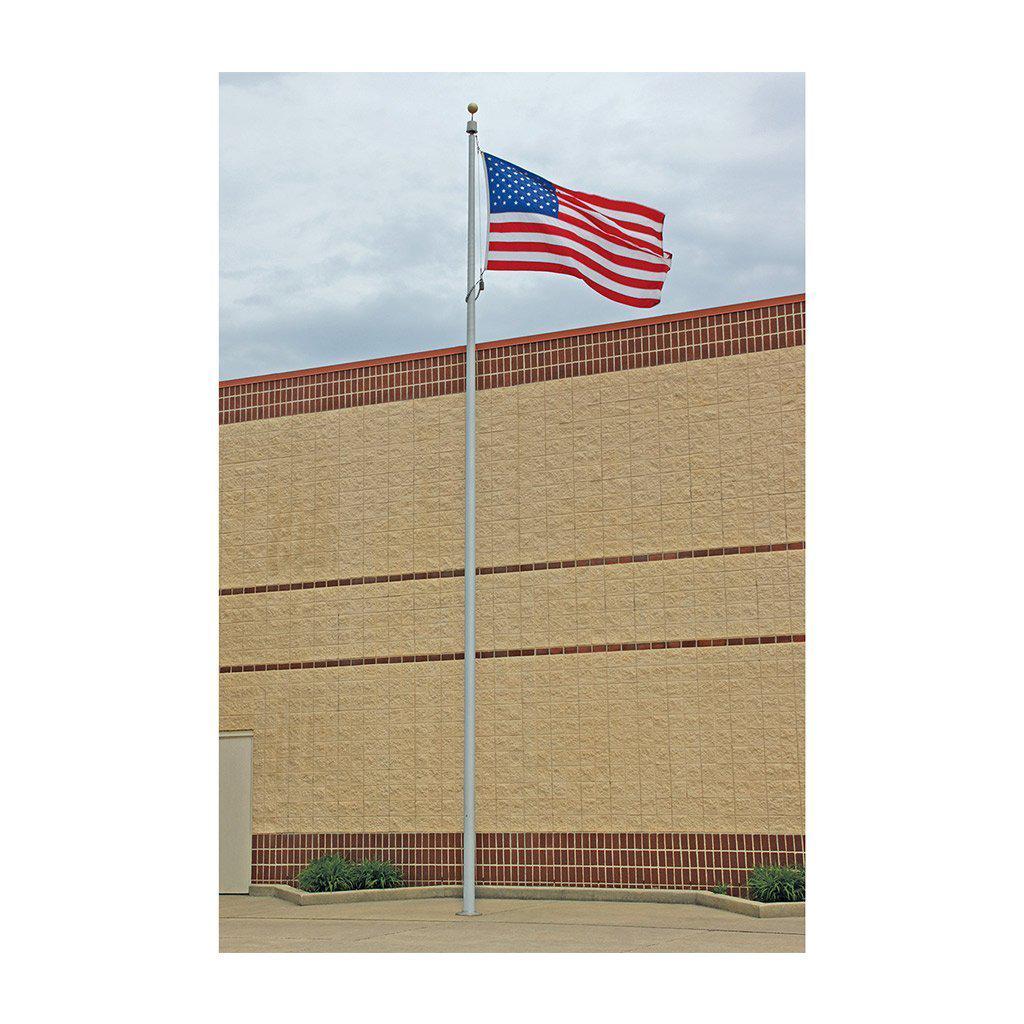 Lower an internal deals flagpole without a crank