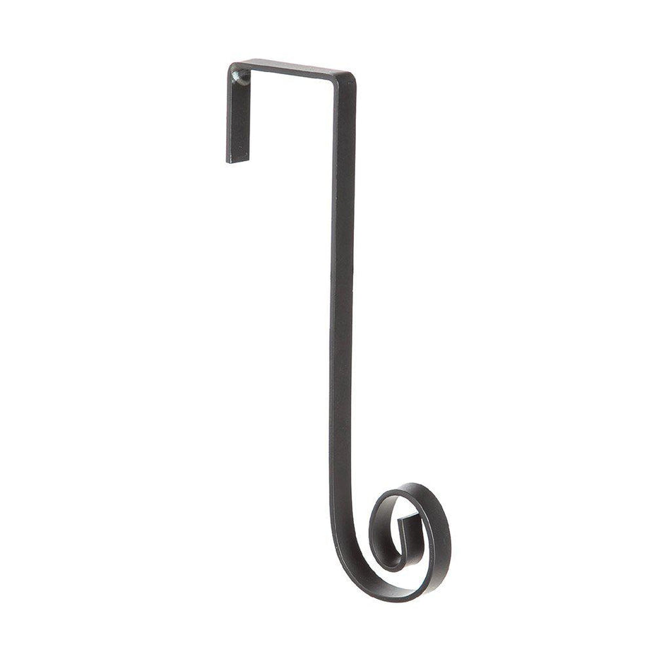 Door Decor Over The Door Hanger, black, iron