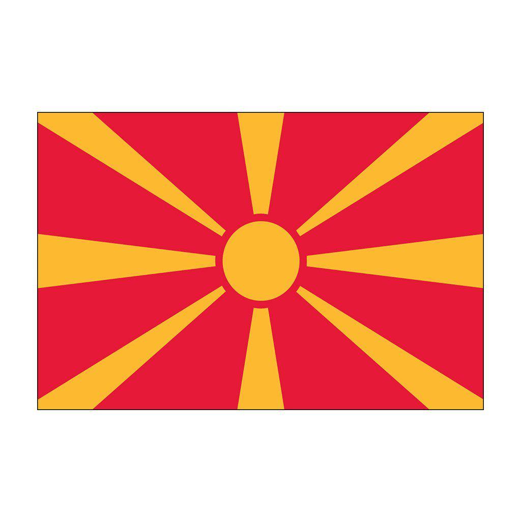 Akachafactory Toppe Toppa Patch Bandiera stampado Applique banderina Macedonia