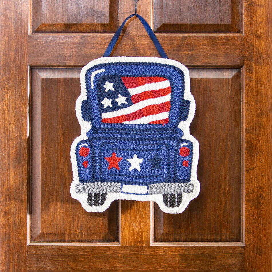 Patriotic Truck Hooked Door Décor-Door Decor-Fly Me Flag
