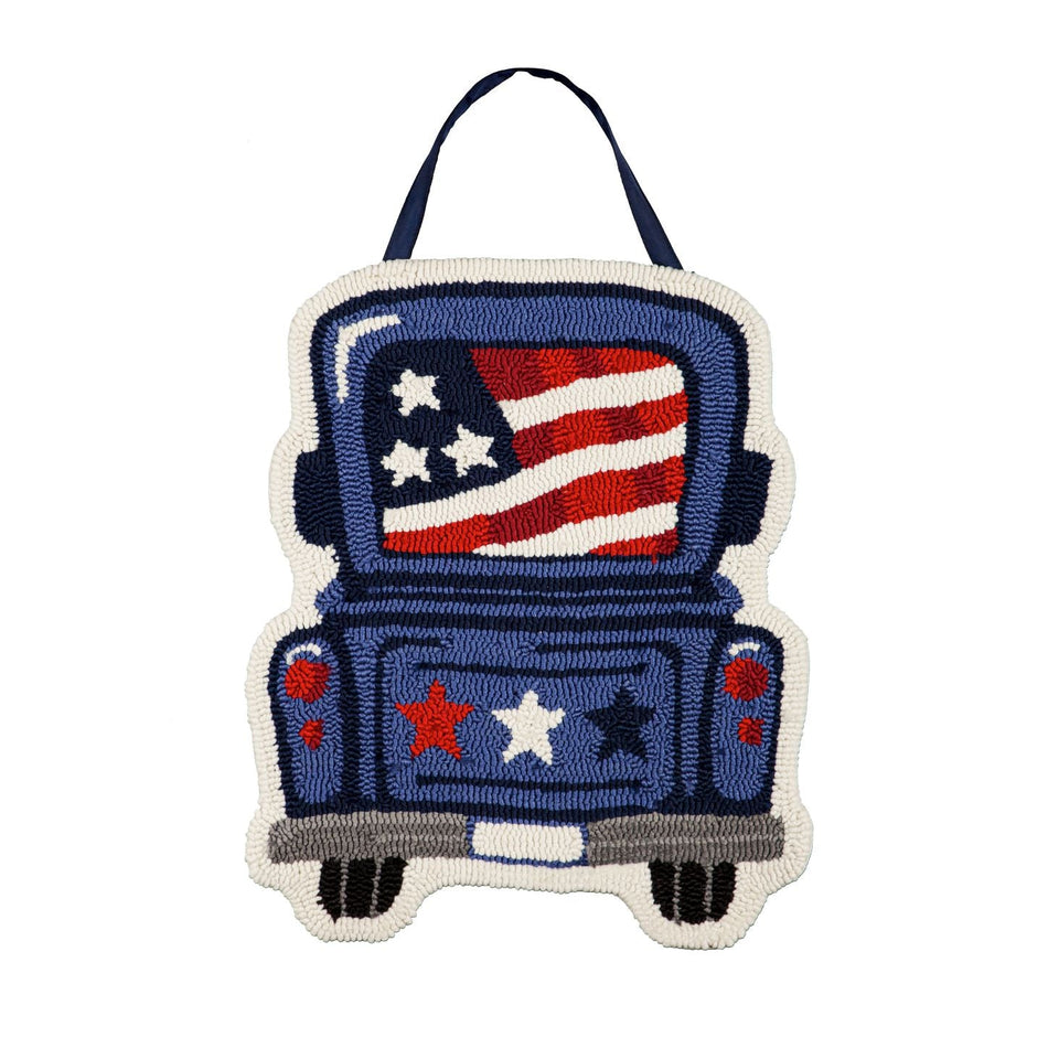 Patriotic Truck Hooked Door Décor-Door Decor-Fly Me Flag