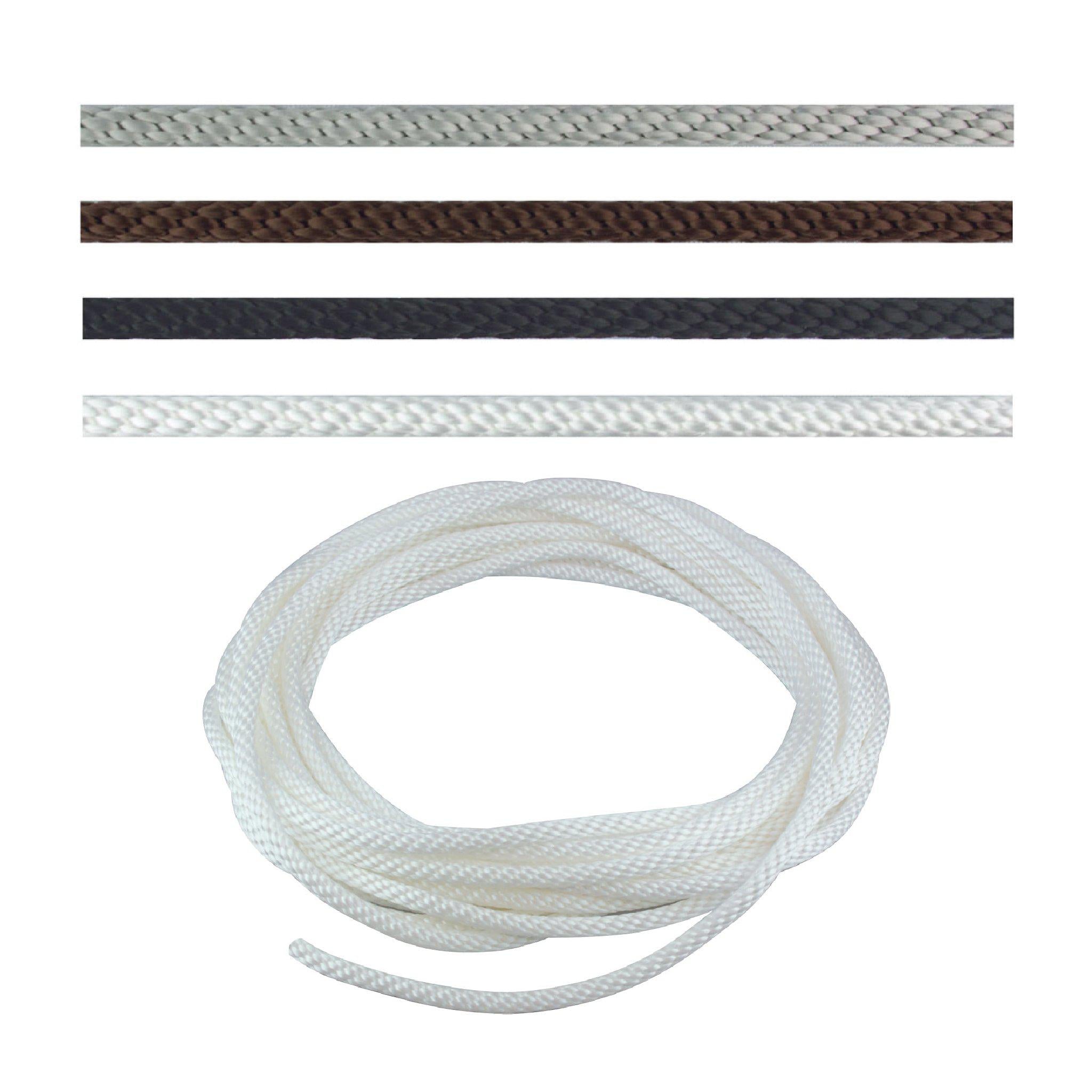 Yardwe 6mm Diameter Flagpole Lifting Rope Flag Halyard Nylon Rope Replacement Rope Wrapping Hanging Tool for Home Outdoor Supplies (White)