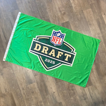 3’x5’ 2025 NFL Draft Green Green Bay Deluxe Flag