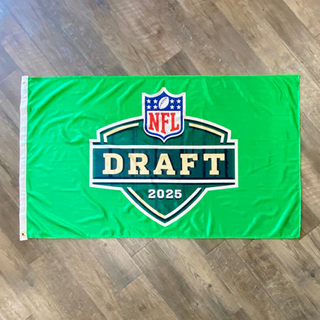 3’x5’ 2025 NFL Draft Green Green Bay Deluxe Flag