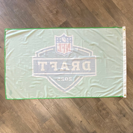 3’x5’ 2025 NFL Draft Green Green Bay Deluxe Flag