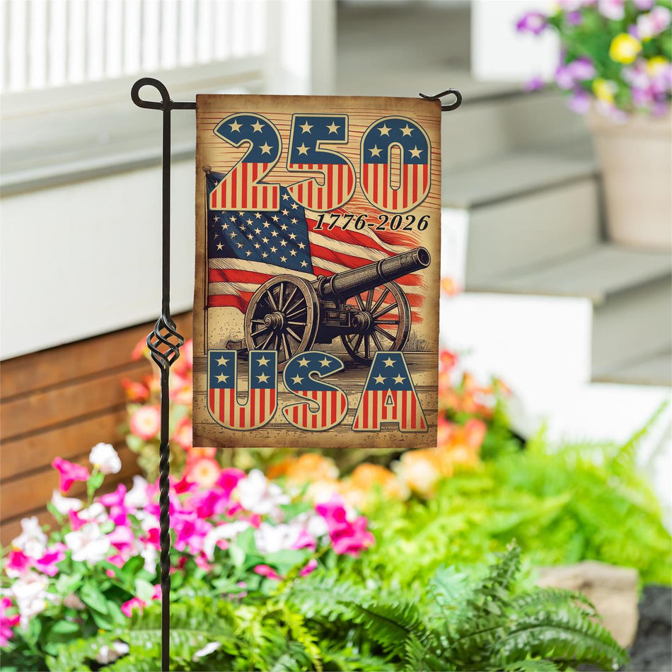 250th Anniversary Cannons Garden Flag