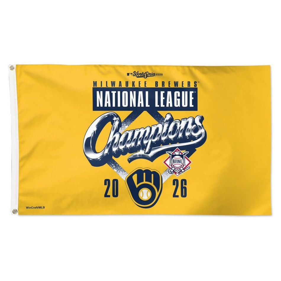 3' X 5' Deluxe Flag - Milwaukee Brewers 2026 NL Champions Flag-Flag-Fly Me Flag