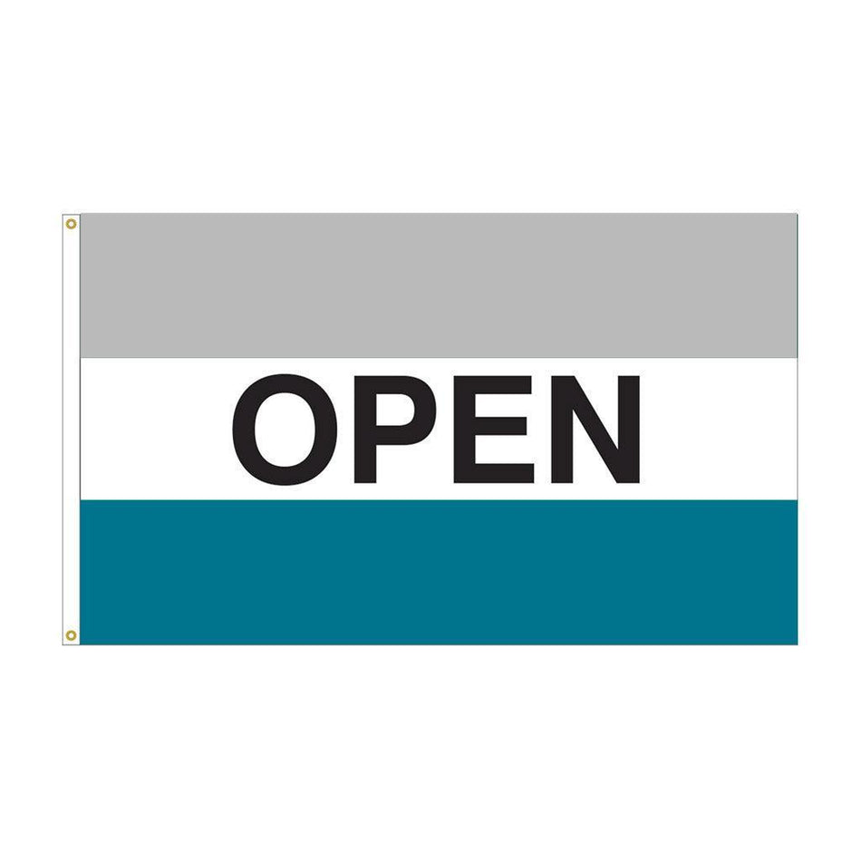 3x5 Teal Open Flag