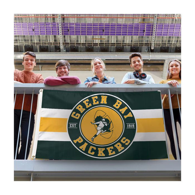 Green Bay Packers Windsock, Manica A Vento In Poliestere 101 Cm Con Loghi E 6 Code Colorate, Per Bandiera Da Esterno Con Clip Girevole - 4