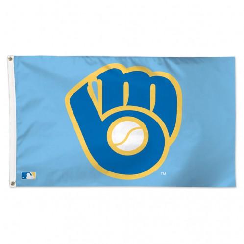Milwaukee Brewers Ball & Glove 3' x 5' Deluxe Flag