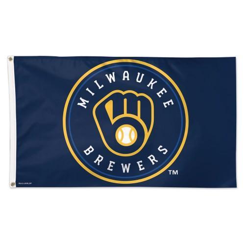 WinCraft Milwaukee Brewers Deluxe Stars & Stripes 3' X 5' Flag