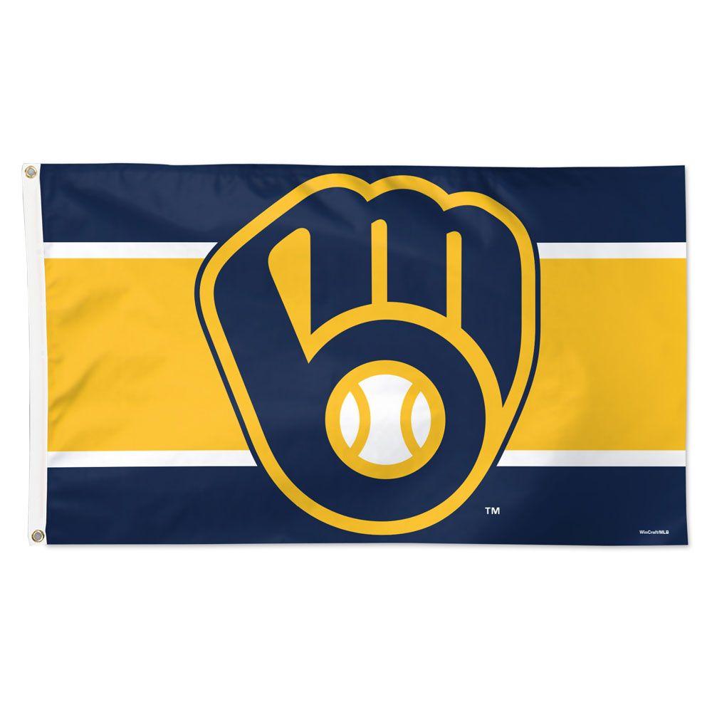 Show your team pride when you fly the Milwaukee Brewers Yellow Stripe 3' x 5' deluxe flag!