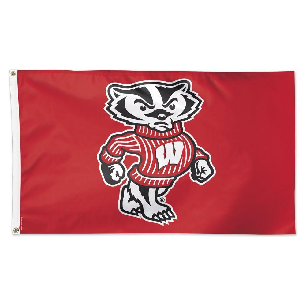 3' x 5' Deluxe Flag - Wisconsin Badgers Bucky
