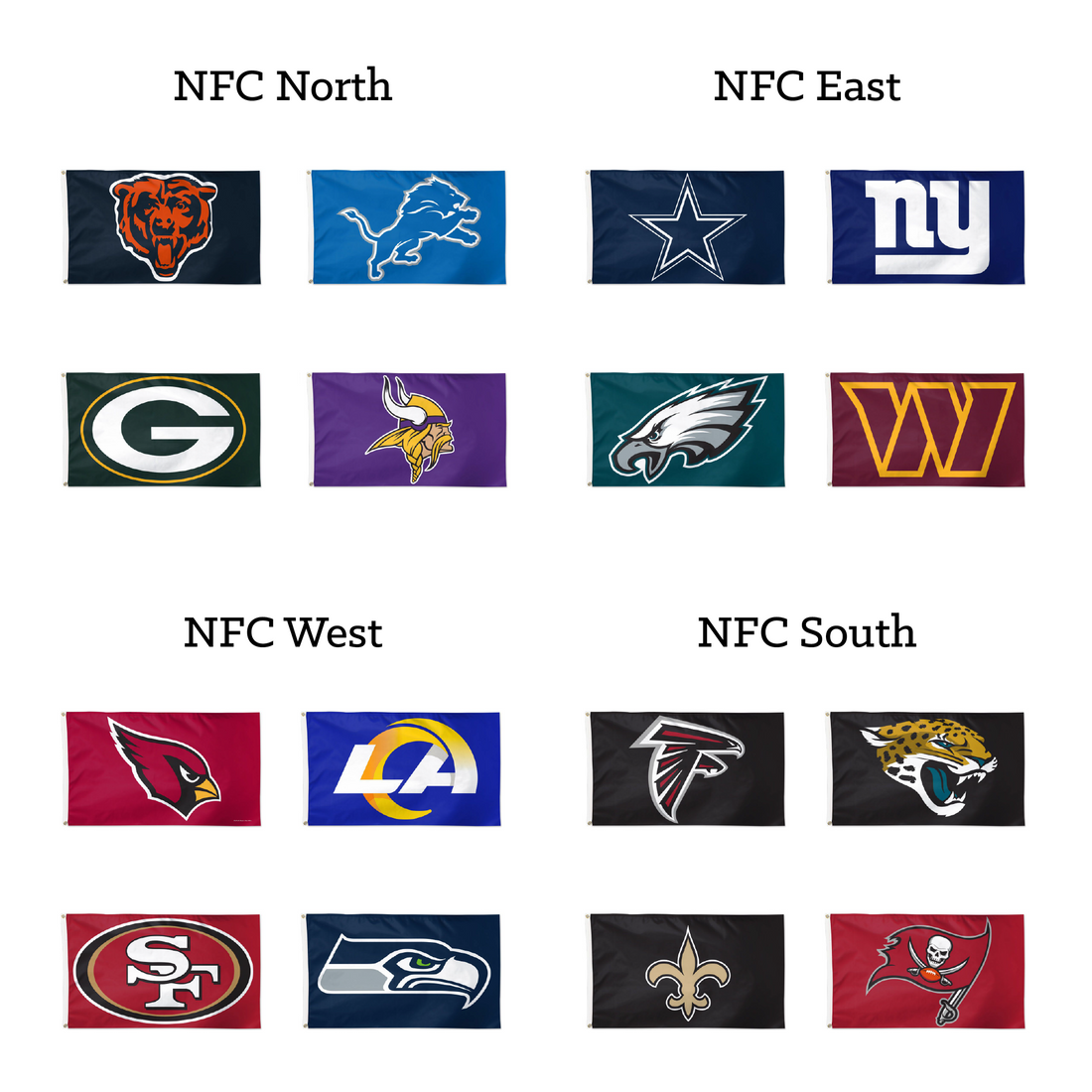 NFL Flag Set | 3x5 Flags for 32 Teams | Fly Me Flag