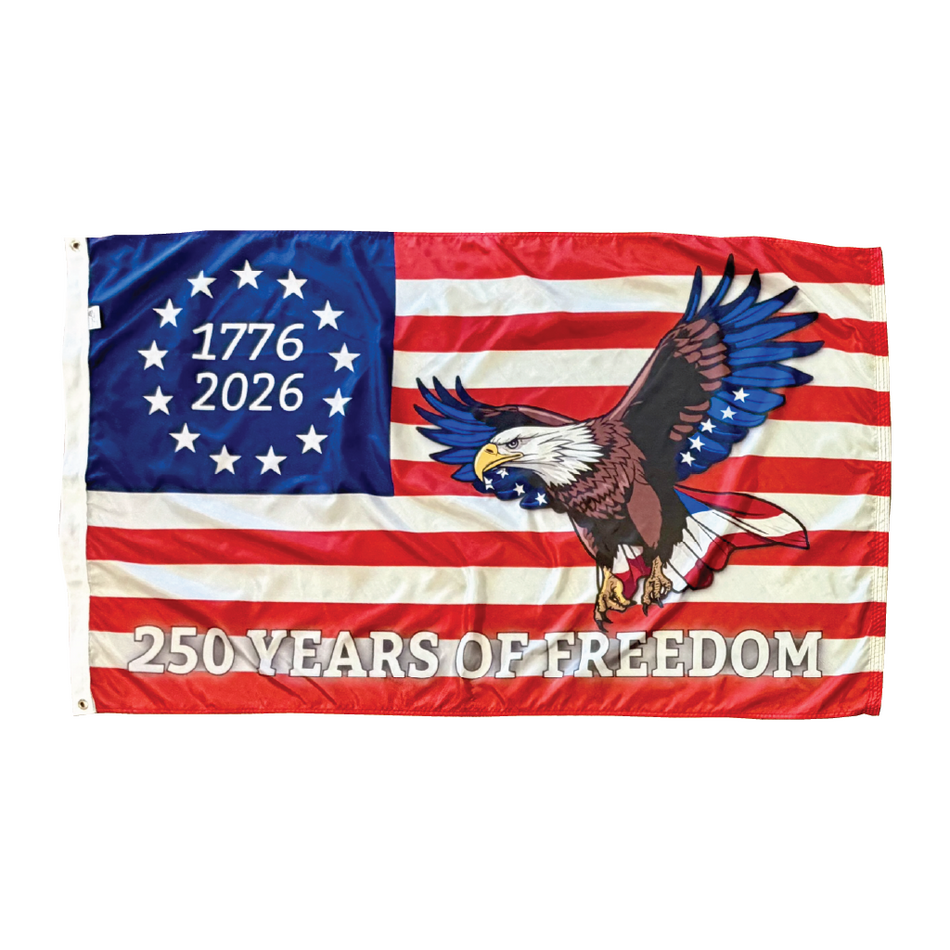 3' x 5' Eagle 250 Years of Freedom Flag
