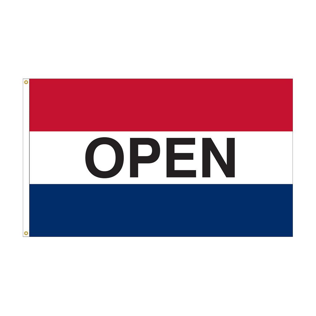 3' x 5' Open Message Flag - Red/White/Blue