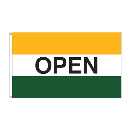 3' x 5' Open Message Flag - Yellow/White/Green-Flag-Fly Me Flag