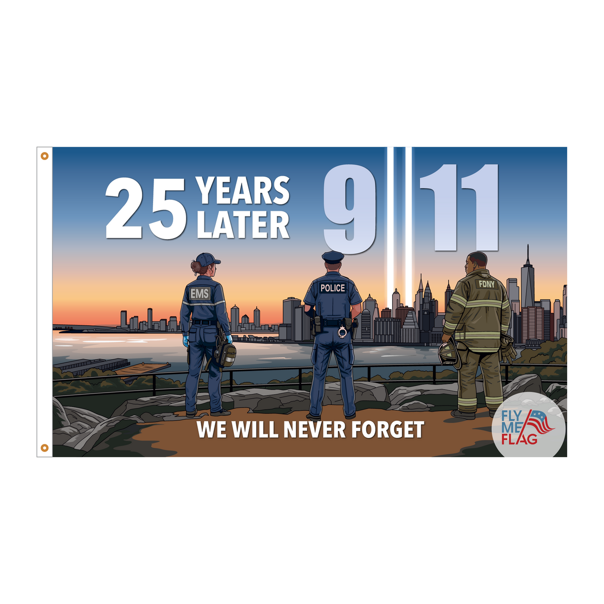 9/11 First Responders 25th Anniversary 3x5 Flag-Flag-Fly Me Flag