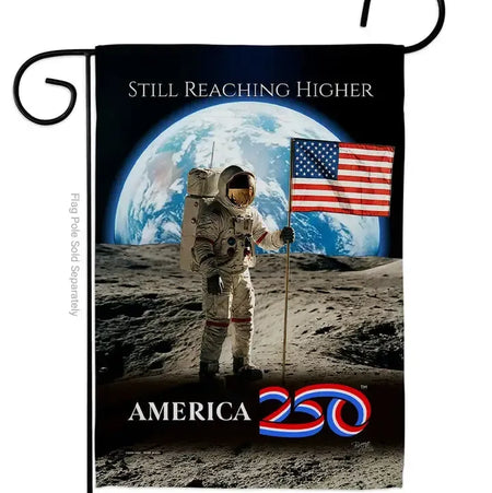 America 250 Astronaut Milestone Garden Flag