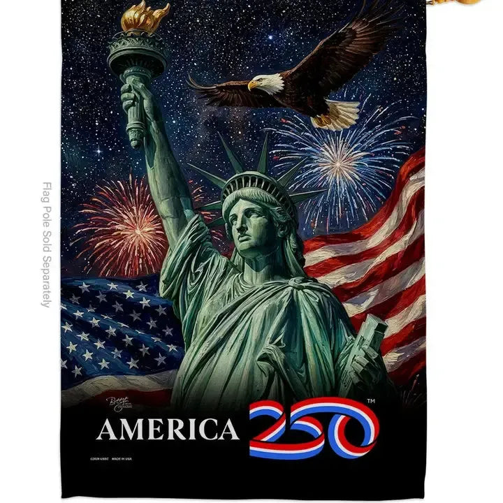 America 250 Statue of Liberty House Banner