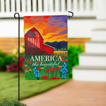 America The Beautiful Garden Flag