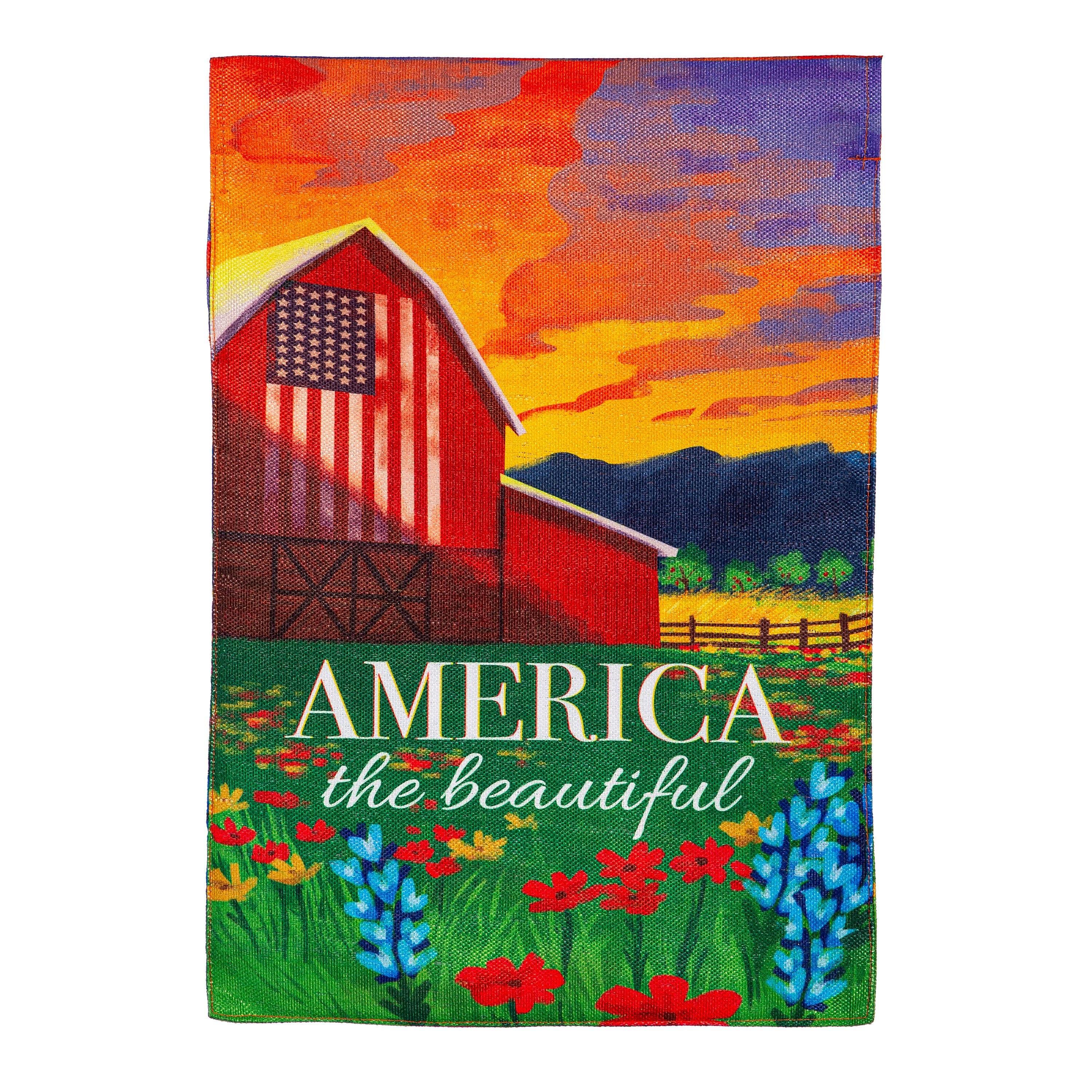 America The Beautiful Garden Flag