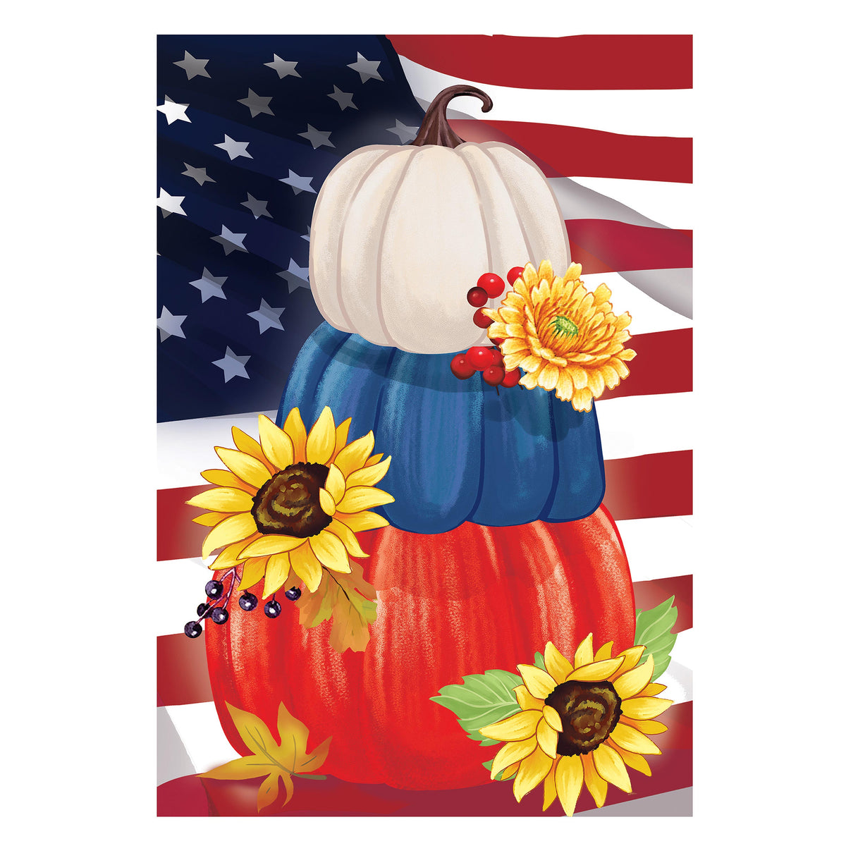 American Pumpkin Stack Garden Flag-Garden Flag-Fly Me Flag