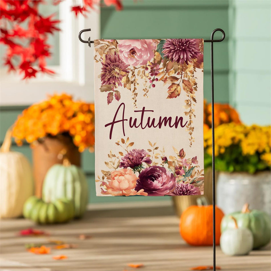 Autumn Florals Garden Flag