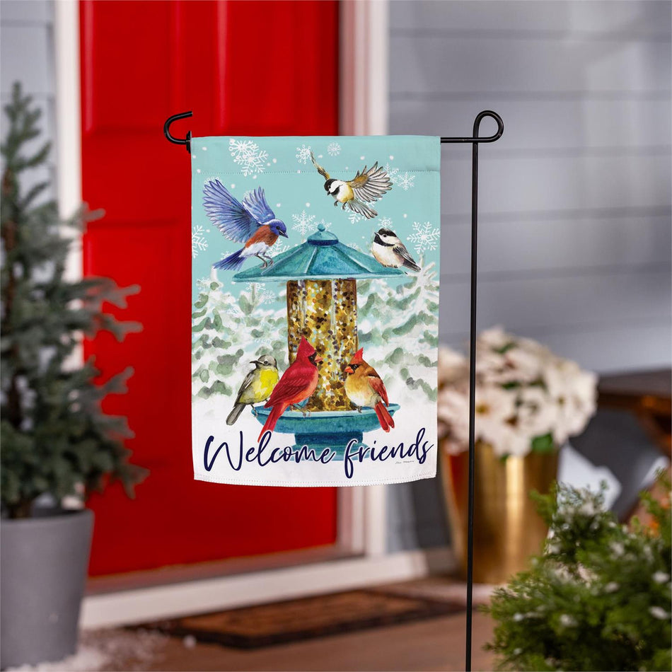 Birdfeeder Wonderland Garden Flag