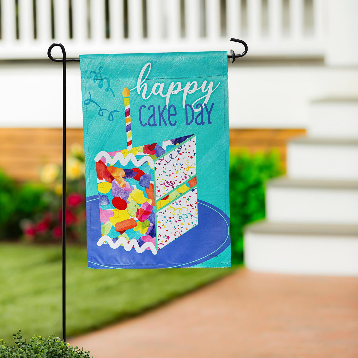 Birthday Party Reversible Garden Flag