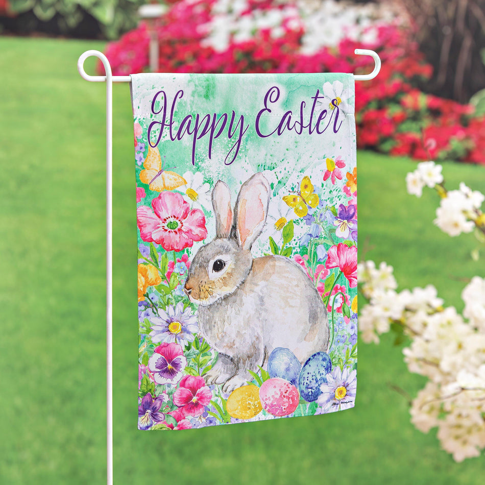 Spring Easter Bunny Garden Flag