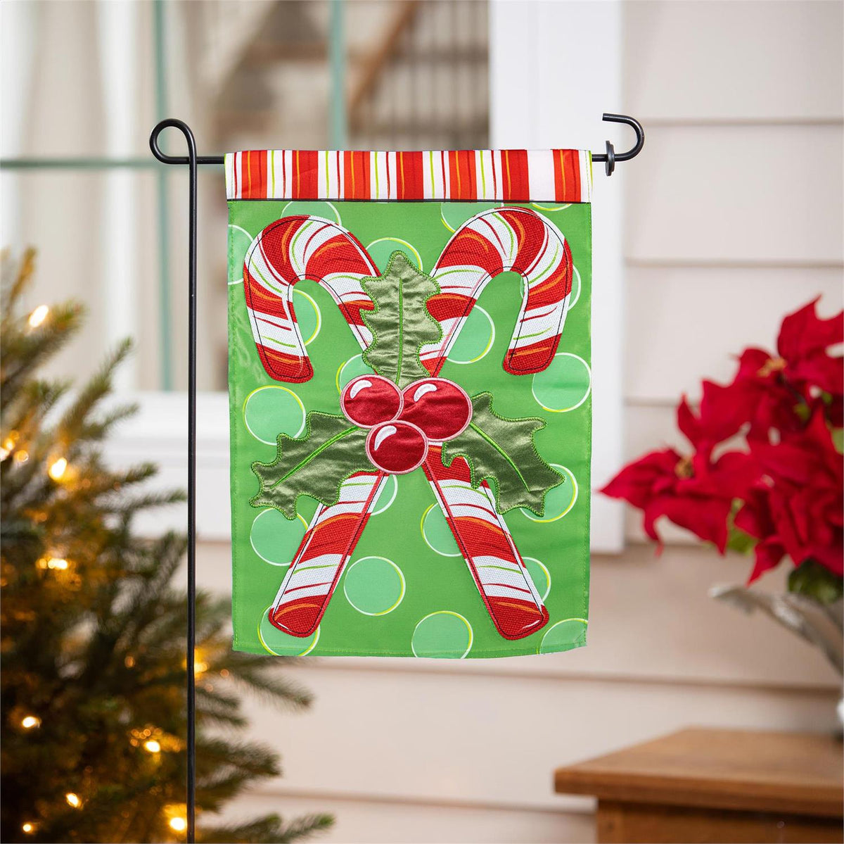 Candy Cane Christmas Garden Flag